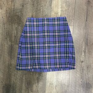 Brandy Melville purple plaid skirt